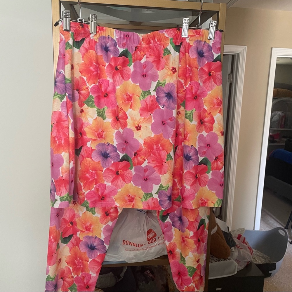 Modest active floral skirt